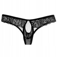 КРУЖЕВНЫЕ МУЖСКИЕ СТРИНГИ С ОТВЕРСТИЕМ ДЛЯ ПЕНИСА