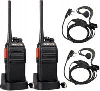 Retevis RT24 Walkie Talkie, профессиональные рации с наушниками, PMR