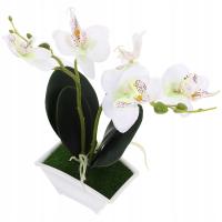 MINI STORCZYK BIAŁY SZTUCZNY KWIAT DEKORACJA NA STÓŁ I DO WNĘTRZA