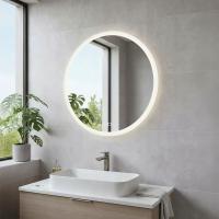 Łazienkowe lustro LED okrągłe biały neutralny ip44 ANTYPARA 60cm