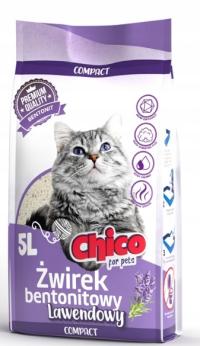 CHICO БЕНТОНИТОВЫЙ НАПОЛНИТЕЛЬ ДЛЯ КОШАЧЬЕГО ТУАЛЕТА COMPACT LAVENDER 5L