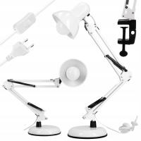 Светодиодный настольный светильник для рисования, регулируемый черный стоячий зажим E27