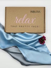 Jedwabna poszewka, naturalny jedwab morwowy, 22 momme-grafit-błękitna 40x40