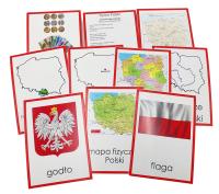 Plansze demonstracyjne edukacyjne POLSKA flaga godło mapa waluta INFORMACJE