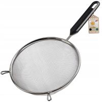 SITKO KUCHENNE CEDZAK SITO Z RĄCZKĄ STALOWE DO PRZESIEWANIA MĄKI GĘSTE 12cm