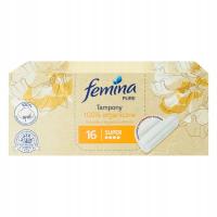 FEMINA Tampony organiczne Super 16 sztuk