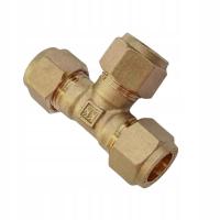 trójnik skręcany 8mm HEX Conex do rur miedzianych