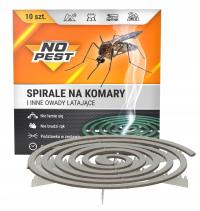 SPIRALE ŚRODEK ODSTRASZACZ NA KOMARY MUCHY MESZKI OSY NO PEST (10 SZT)