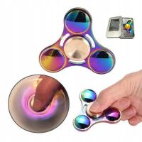 Fidget Spinner Metalowy Kolorowy Antystresowy Zabawka Stymulująca Metalowa