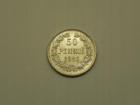 47995/ 50 PENNIA 1916 FINLANDIA (SREBRO)