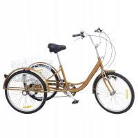 3-колесный взрослый трехколесный велосипед 24 ' злотый