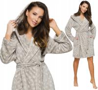 ŁAPKI KRÓTKI PUCHOWY DAMSKI SZLAFROK PODOMKA