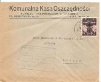 OPATÓW -KASA OSZCZĘDNOŚCI -GENERALNE GUBERNATORSTWO -koperta firmowa-1940 r