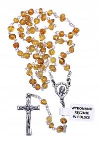 Różaniec z bursztynu