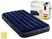 Надувной матрас велюровый одноместный кровать 191x99x25 Intex 64757