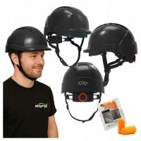 Защитный шлем строительный шлем вентилируемый OHS ремень Protekt ATRA 10V черный