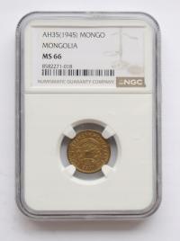 MONGOLIA 1 MONGO 1945 NGC MS66