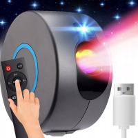 LAMPKA NOCNA LED PROJEKTOR + PILOT GWIAZD STAR NIEBA LASEROWY RZUTNIK