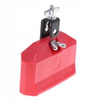 Trwałe akcesorium muzyczne do bębna Cowbell w kolorze czerwonym