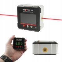 KĄTOMIERZ LASEROWY 4х90° CYFROWY POZIOMICA Z MAGNESEM INKLINOMETR MIERNIK