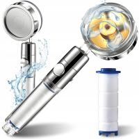 SŁUCHAWKA PRYSZNICOWA Z FILTREM Z TURBINĄ TURBO OBROTOWA 360