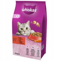 WHISKAS ADULT SUCHA KARMA DLA KOTA Z WOŁOWINĄ14KG