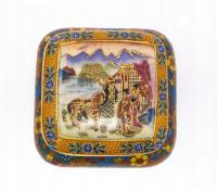 STARA CERAMICZNA SZKATUŁKA CHINY / JAPONIA