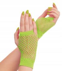 Сетчатые перчатки neon Green DISCO 80-х