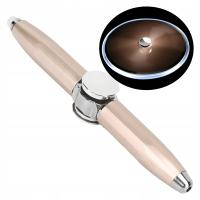 DŁUGOPIS SPINNER FIDGET HAND SPINER LED ANTYSTRESOWY ZŁOTY PREZENT
