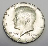 USA half dollar 50 cents 1964 Kennedy