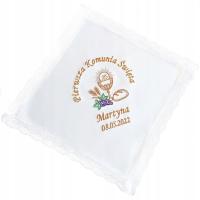 PREZENT na Komunię dla dziewczynki PAMIĄTKA KOMUNII komunijna chusteczka