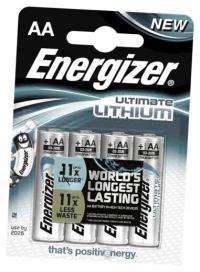 4 Baterie litowe Energizer L91 Ultimate R6 AA