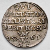 9015. Zygmunt II August, Trojak Tykocin 1565 - SZYDERCZY - piękny