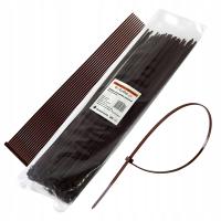 Opaski zaciskowe kablowe trytytki trytki UV 3,6 x 370 mm, brązowy 100 szt.