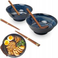 Zestaw Miseczki Chochelki i Pałeczki Do Zupy i Makaronu Ramen Motyw Izayoi