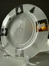 Большая твердая витрина Святая тарелка стекло prl i55