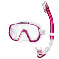 Zestaw maska i fajka Tusa FREEDOM Elite II BP przezroczysto-różowy