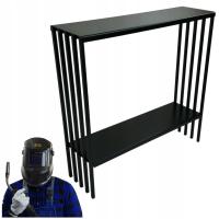 KONSOLA 23x80x80cm Stripes METALOWA LOFT mocna spawana do salonu LOFT