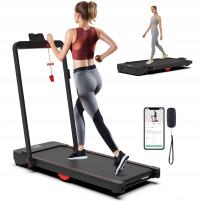 Bieżnia Elektryczna Składana na Płasko 12 km/h Amortyzacja Bluetooth 120 kg