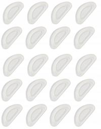 Силиконовые самоклеящиеся прозрачные носовые накладки для очков 20 шт. / 10 par