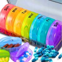 POJEMNIK PUDEŁKO KASETKA ORGANIZER NA LEKI 7 DNI 14 PRZEGRÓDEK