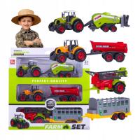 Zestaw Maszyn Pojazdów Rolniczych Traktor Kombajn Przyczepa 6W1