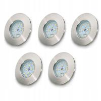 5x OCZKO SUFITOWE LED 5,5W ŁAZIENKOWE IP44 barwa CIEPŁA SALON KUCHNIA