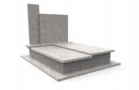 Nagrobek Granitowy Podwójny Pomnik Premium Szary WYPRZEDAŻ PROMOCJA