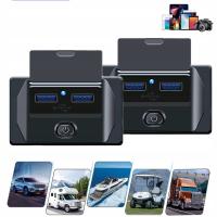 2X ŁADOWARKA SAMOCHODOWA USB-C GNIAZDO MONTAŻOWE 15W PODWÓJNE USB 12V/24V