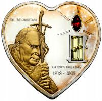 Liberia. 10 dolarów 2005, Papież Jan Paweł II - Śmierć Papieża – SREBRO