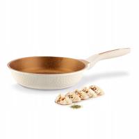 Nieprzywierająca PATELNIA INDUKCJA GAZ SOLIDNA patelnia 24cm Texture Creamy