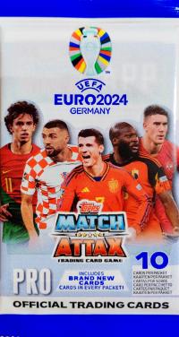 EURO 2024 GERMANY TOPPS MATCH ATTAX PREMIUM PRO LIMITED SASZETKA 10 kart
