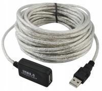 Kabel USB 2.0 A-A przedłużacz 20m aktywny Unitek Y-274