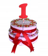 Бумажный торт готовый сложенный 25/24 части на день рождения для детского сада